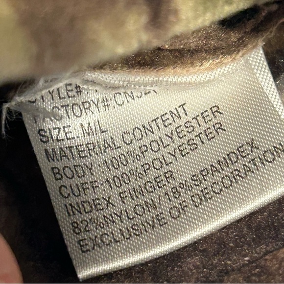 NEW Huntworth Mens M-L Hunter Fleece Gloves in Oak Tree EVO Camouflage - Picture 8 of 9